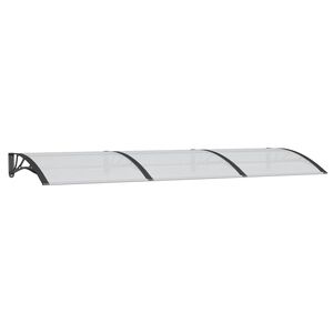 vidaXL Stogelis durims, juodos spalvos, 300x100cm, polikarbonatas