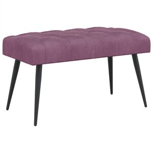 vidaXL Suoliukas su mygtukų įsiuvais Violetinė 80 x 40 x 46 cm Aksomas