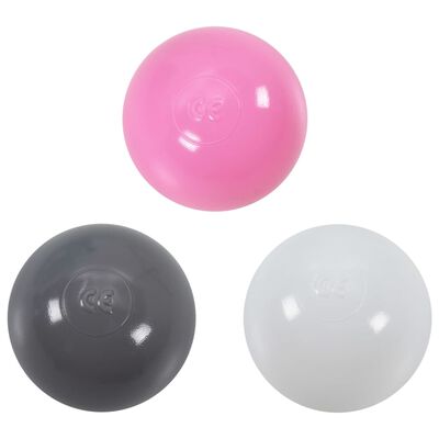 vidaXL Žaidimų palapinė su 250 kamuoliukų, rožinė, 100x100x127cm