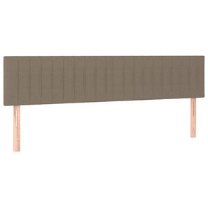 vidaXL Galvūgaliai, 2vnt., taupe spalvos, 100x5x78/88cm, audinys