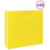 vidaXL Popieriniai mai&scaron;eliai 50vnt. su rankenomis, geltonos 54x15x49cm