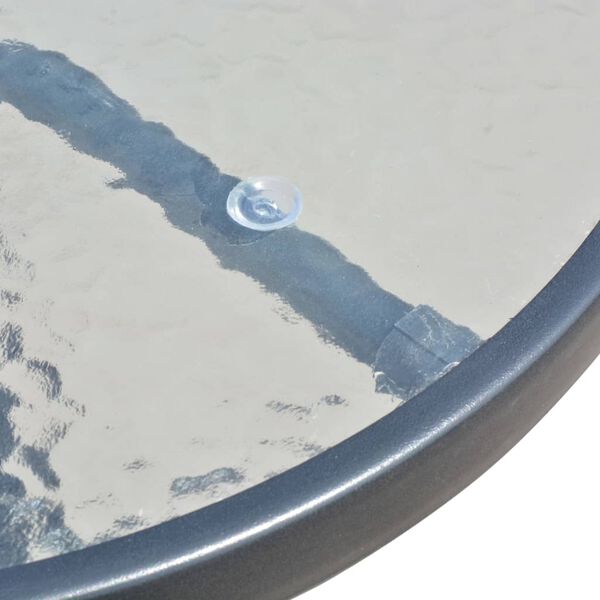 vidaXL Bistro baldų komplektas, 3d., juodas, plienas