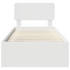 vidaXL Lovos rėmas Balta 100 x 200 cm Kietos pu&scaron;ies mediena