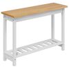 VidaXL Konsolinis stalas su lentyna EKAI Balta 112 x 35 x 76 cm