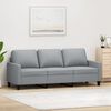 vidaXL Trivietė sofa, &scaron;viesiai pilkos spalvos, 180cm, audinys