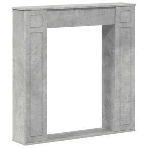 vidaXL Židinio rėmas Betono pilka 100 x 20 x 100 cm Apdirbta mediena