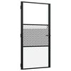vidaXL Stiklinės durys 102,5 x 3,5 x 201,5 cm Aliuminis Juoda