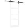 vidaXL Slankios durys 93 x 232 cm Tvirtos pu&scaron;ies mediena ir stiklas