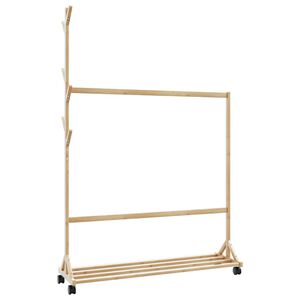 vidaXL drabužių kabykla su kabliukais ir ratukais 100x35x157 cm
