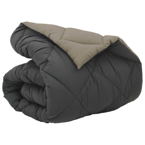 vidaXL Žiemos antklodė &Scaron;viesiai pilka ir antracito 220 x 140 cm