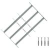 vidaXL Langų saugos grotelės su 3 skersinėmis 3 vnt. 430-740 mm