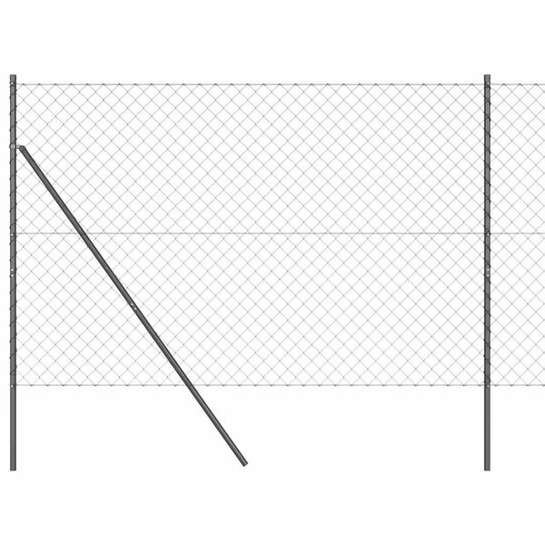 vidaXL Tvorelės stulpas Pilka 10 x 1,6 m (60 x 60 mm tinklelis)