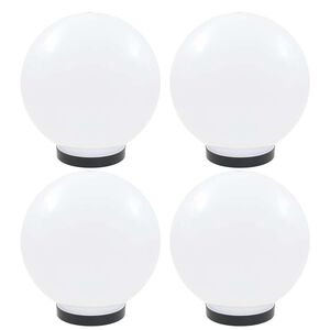 vidaXL LED lempos, rutulio formos, 4vnt., sferinės, 25cm, PMMA