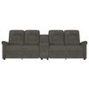 vidaXL Keturvietis atlošiamas masažinis krėslas, tamsiai pilkas