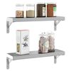 vidaXL Lentynų laikikliai, 4vnt., sidabrinės, 15x2,5x11,5cm, plienas