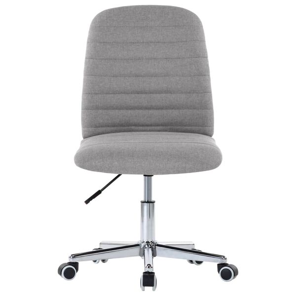 vidaXL Valgomojo kėdės, 2vnt., šviesiai pilkos spalvos, audinys