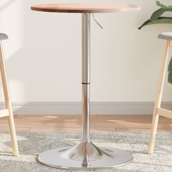 vidaXL Baro stalas, 50x89,5cm, ąžuolo medienos masyvas