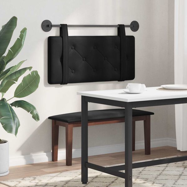 vidaXL Kabantysis galvūgalis Juodas 90 x 55 x 5 cm Aksomas