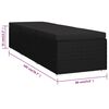 vidaXL Saulės gultai su arbatos staliuku, 3 dalių, juodi, poliratanas