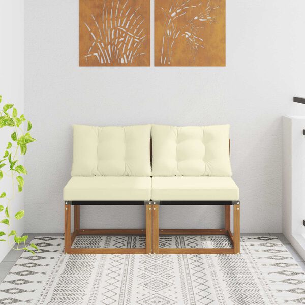 vidaXL 2 Vienetas Lauko vidurinė sofa