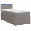 vidaXL Spyruoklinė lova su čiužiniu Taupe 80 x 200 cm Audinys