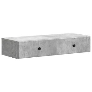 vidaXL Sieninis &scaron;oninis staliukas Betono pilka 87,5 x 34,5 x 17 cm