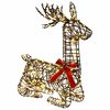 vidaXL 3D Kalėdų elnias LOVIISA 140 LED &Scaron;ilta balta 55 x 22 x 63 cm