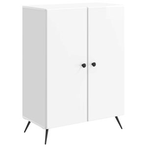 vidaXL Kabalas Itin blizgi balta 66 x 34,5 x 90 cm Apdirbta mediena
