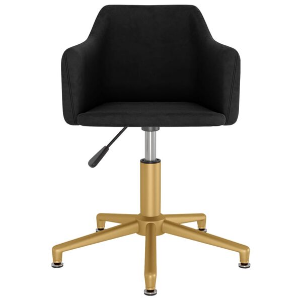 vidaXL Pasukama valgomojo kėdė, juodos spalvos, aksomas