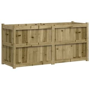 vidaXL Sodo lovelis, 150x50x70cm, impregnuota pu&scaron;ies mediena