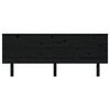 vidaXL Lovos galvūgalis, juodas, 204x6x82,5cm, pu&scaron;ies medienos masyvas