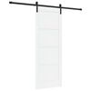 vidaXL Slankios durys 78 x 202 cm Apdirbta mediena Balta ir juoda