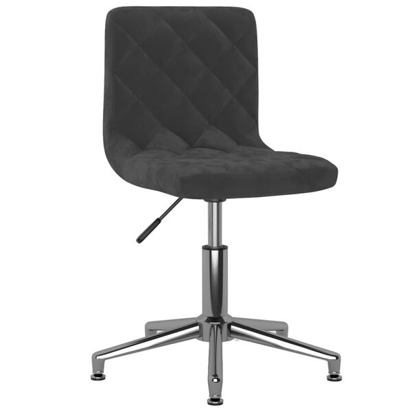 vidaXL Pasukamos valgomojo kėdės, 2vnt., juodos spalvos, aksomas