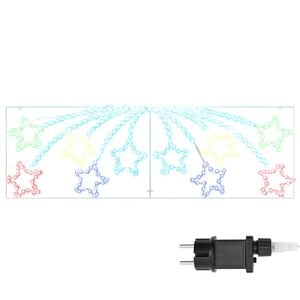 vidaXL Kalėdų Žvaigždė 432 LED Įvairiaspalvis 182 x 58 cm PVC