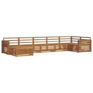 vidaXL Lauko sofos komplektas 7 pcs Natūrali