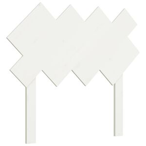 vidaXL Lovos galvūgalis, baltas, 92x3x81cm, pu&scaron;ies medienos masyvas