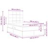 vidaXL Lova su daiktų laikymo vieta ir čiužiniu Taupe 120 x 200 cm