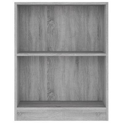 vidaXL Lentyna knygoms, pilkos ąžuolo spalvos, 60x24x76 cm, mediena