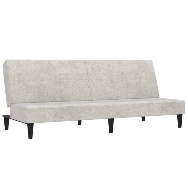 vidaXL Dvivietė sofa-lova, &scaron;viesiai pilka, mikropluo&scaron;to audinys