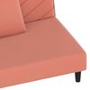 vidaXL Dvivietė sofa-lova su dvejomis pagalvėmis, rožinė, aksomas