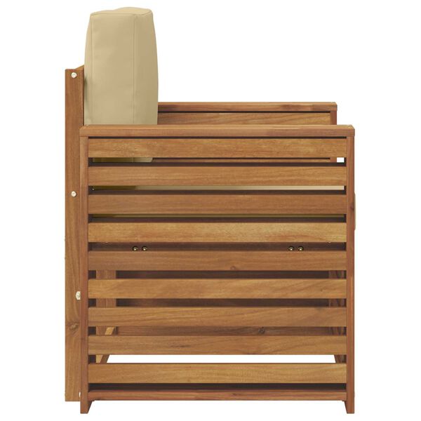 vidaXL Lauko sofos komplektas Tvirta akacijos mediena ir poliesteris