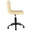 vidaXL Pasukamos valgomojo kėdės, 2vnt., kreminės spalvos, aksomas