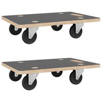 vidaXL Platforminiai vežimėliai, 2vnt., 50x35x11,5cm, stačiakampiai