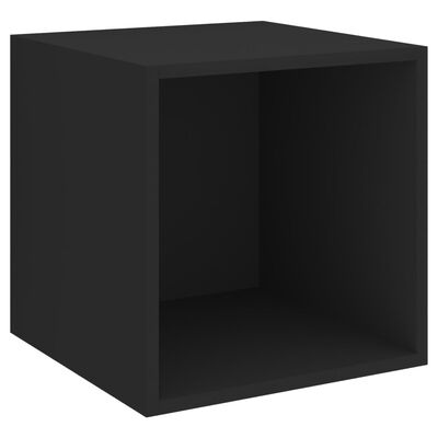 vidaXL Sieninė spintelė, juodos spalvos, 37x37x37cm, MDP