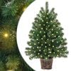 vidaXL Dirbtinė Kalėdų eglutė su 150 LED s stovu Žalia 75 cm PE ir PVC