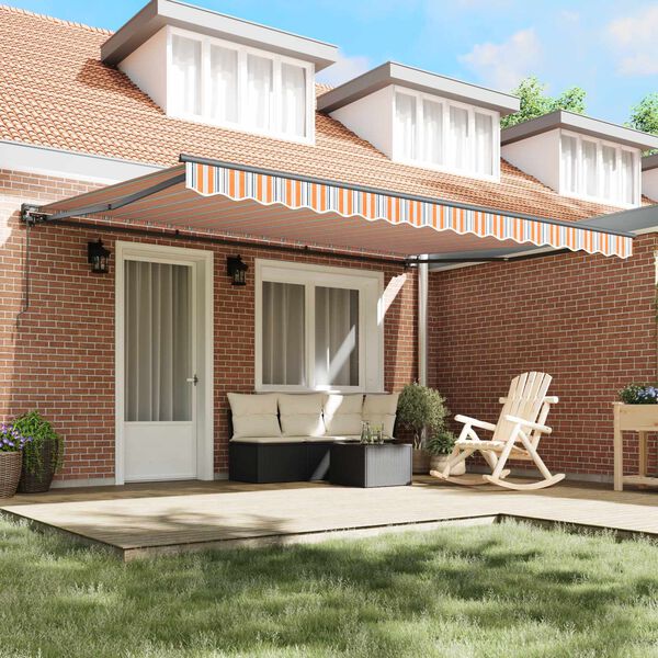 vidaXL I&scaron;traukiama markizė Mėlynas ir Oranžinis 450 &times; 300 cm