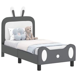 vidaXL Vaiki&scaron;ka Lovo Rėmas su Galvūgaliu &Scaron;viesiai pilka 70 x 140 cm PU