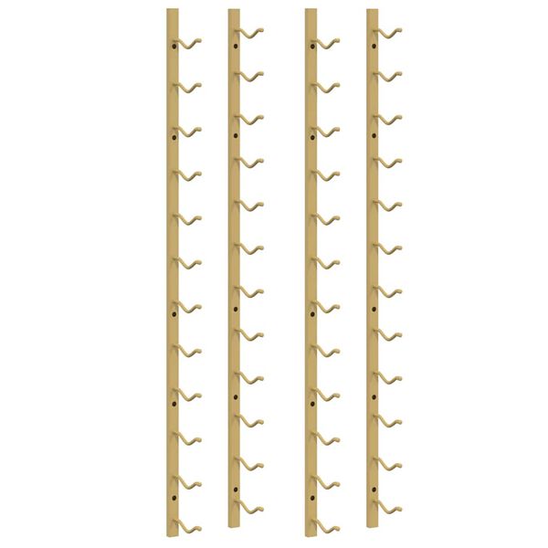 vidaXL Prie sienos montuojami vyno laikikliai, 2vnt., aukso, geležis