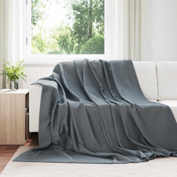 vidaXL Mesti antklodės 6 pcs Tamsiai pilka 270 x 240 cm Flysas