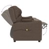 vidaXL Keturvietis atlošiamas masažinis krėslas, taupe, audinys